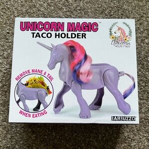 Barbuzzo Unicorn Magic Taco Holder Plastic Magical Mystical Purple & Pink Kawaii